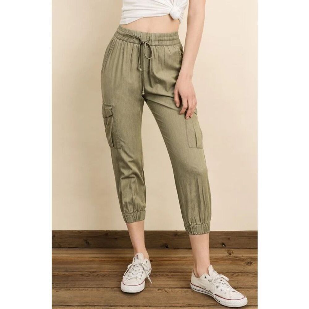 Cloth & Stone Evereve cargo pants joggers olive green Size XS